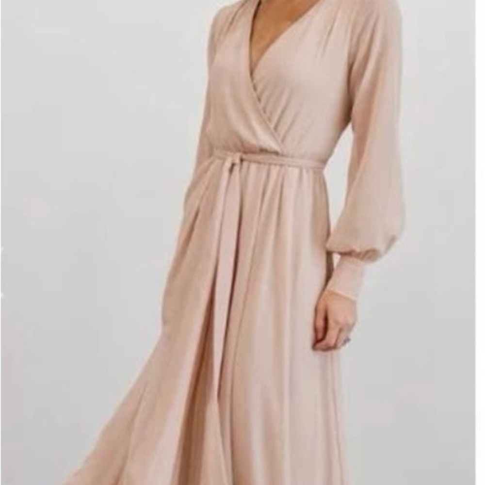 Baltic Born Blush Long Sleeve Wrap Dress